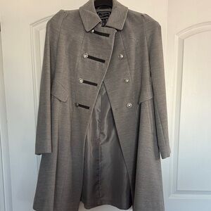 Rothschild Gray Trench Coat with Black Accents